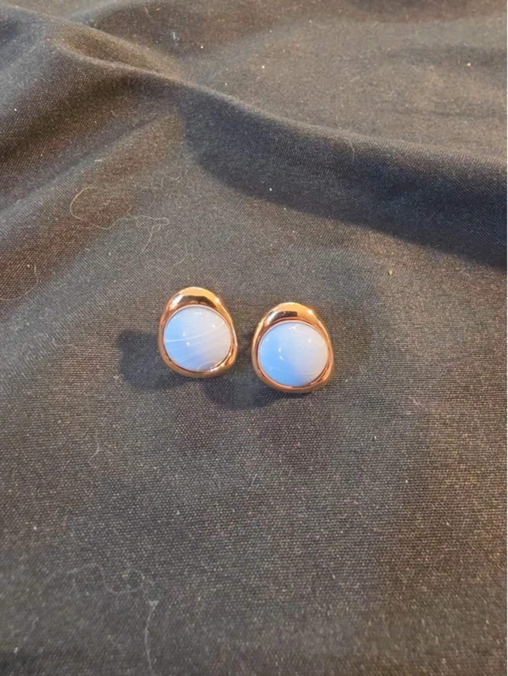 Blue swirl earrings